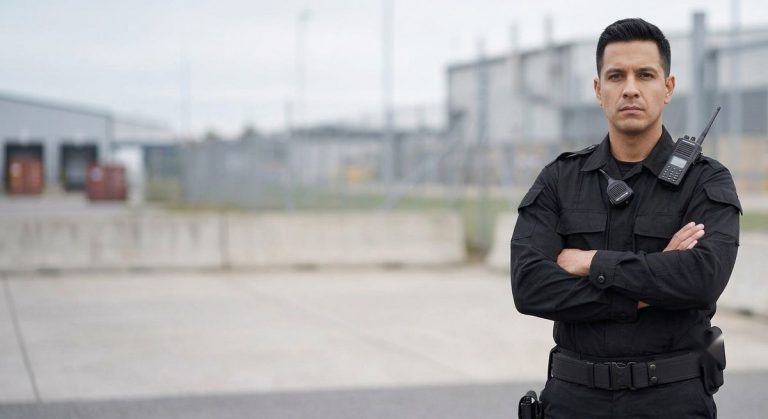 Security officer in tactical uniform