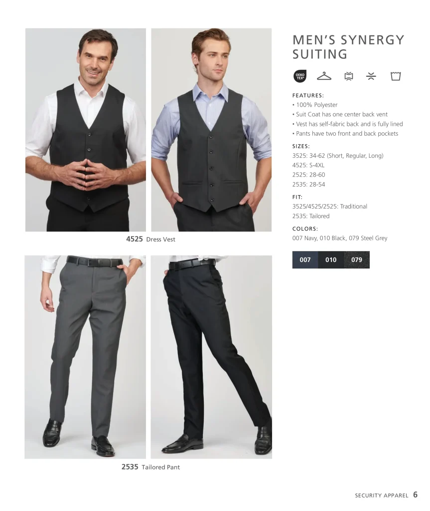Edwards Men’s Synergy Suiting: suit coat, dress vest and pants