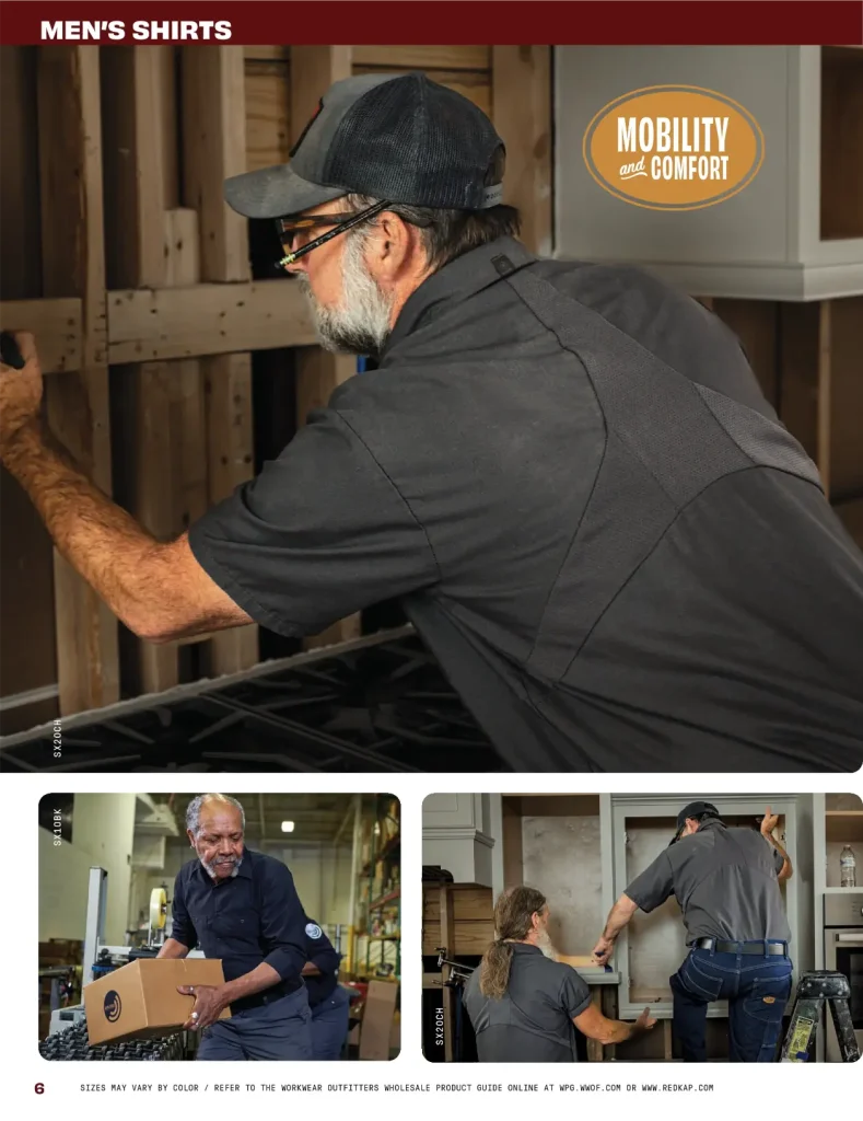 Red Kap men’s MIMIX work shirts in use