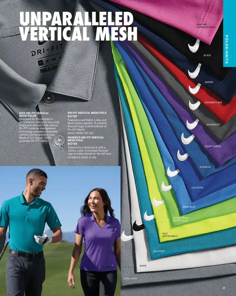 Essentials Nike Dri-FIT Vertical Mesh Polos