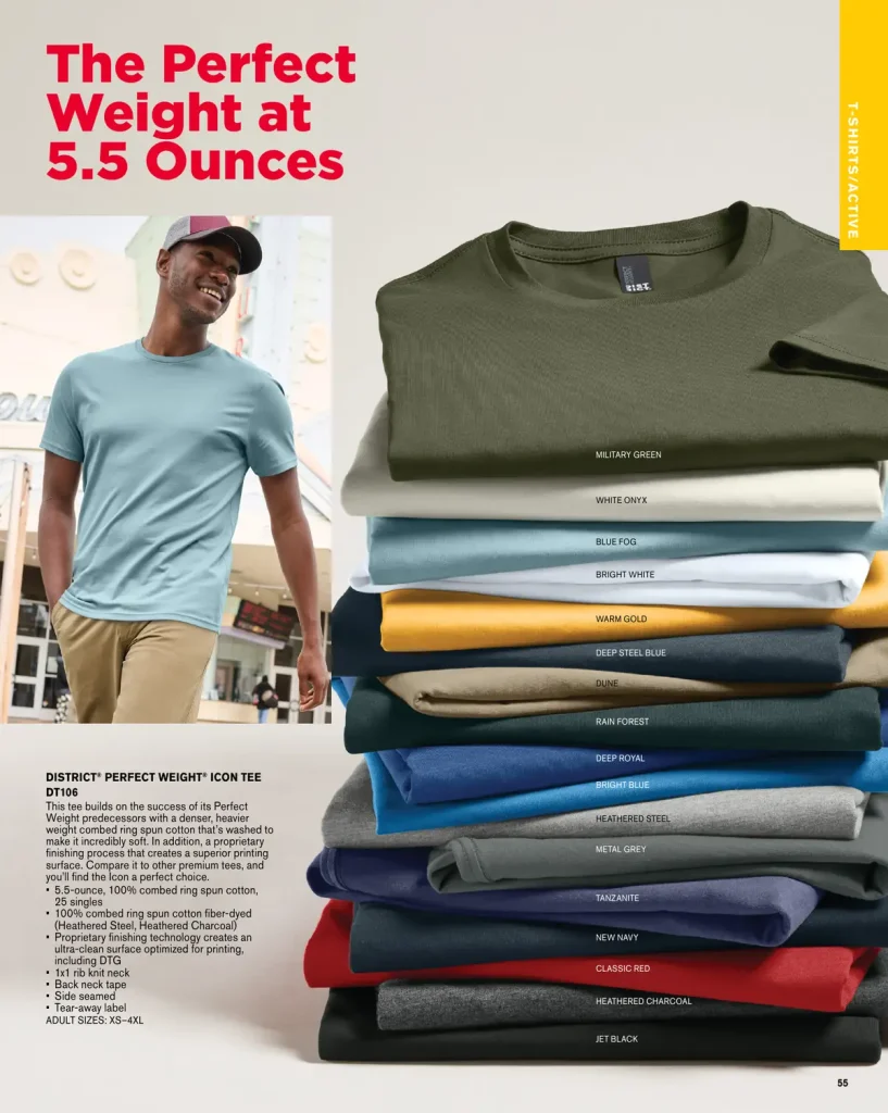 Essentials District Perfect Weight Icon T-Shirt – SKUs DT106
