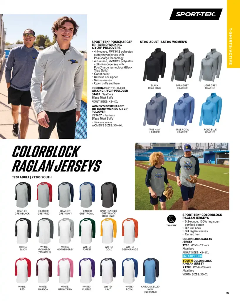 Essentials Sport-Tek PosiCharge Tri-Blend Wicking Quarter-Zip – SKUs ST407, LST407, YT200