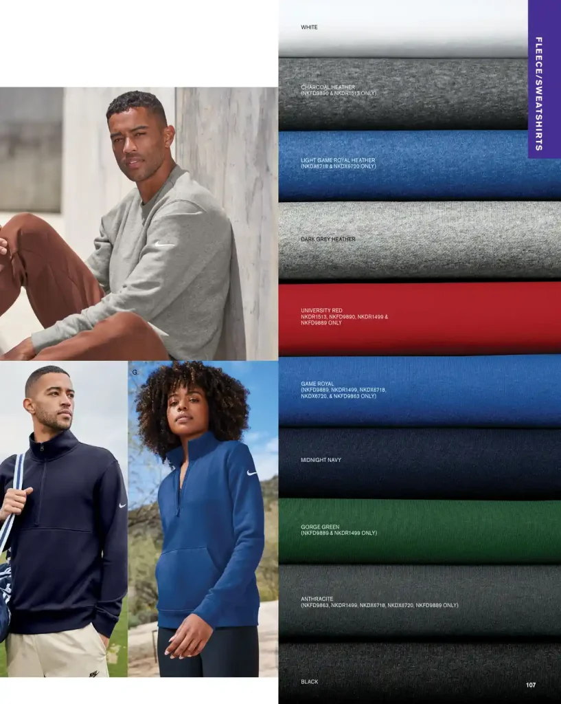 Essentials Nike Club Fleece Swoosh Sleeve – SKUs NKDR1499, NKFD9889, NKFD9863, NKDR1513, NKFD9890, NKDX6718, NKDX6720