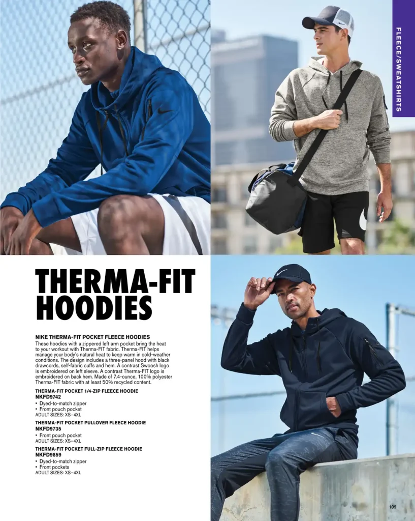 Essentials Nike Therma Fit Hoodies – SKUs NKFD9742, NKFD9735, NKFD9859