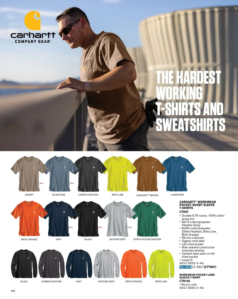 Essentials Carhartt T-Shirts & Sweatshirts – SKUs CTK87, CTTK87, CTK126