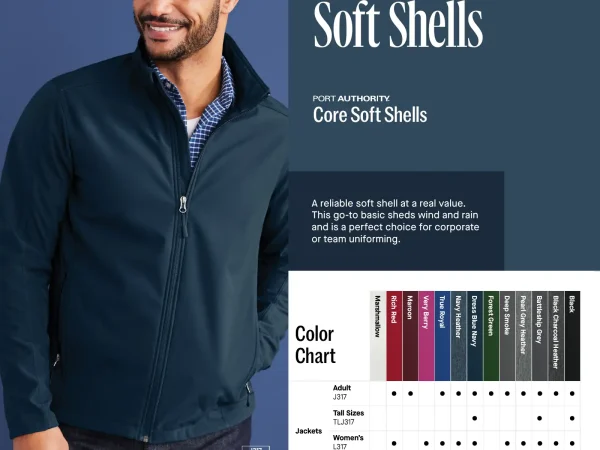 Essentials Core Soft Shells – SKUs L325, J325, Y317, L317, TLJ317, J317