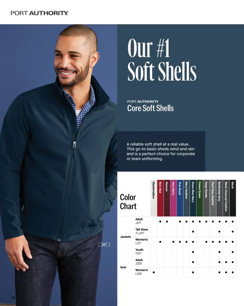 Essentials Core Soft Shells – SKUs L325, J325, Y317, L317, TLJ317, J317