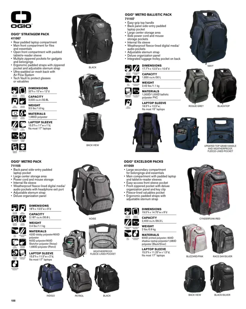 Essentials OGIO Metro Ballistic & Stratagem Packs