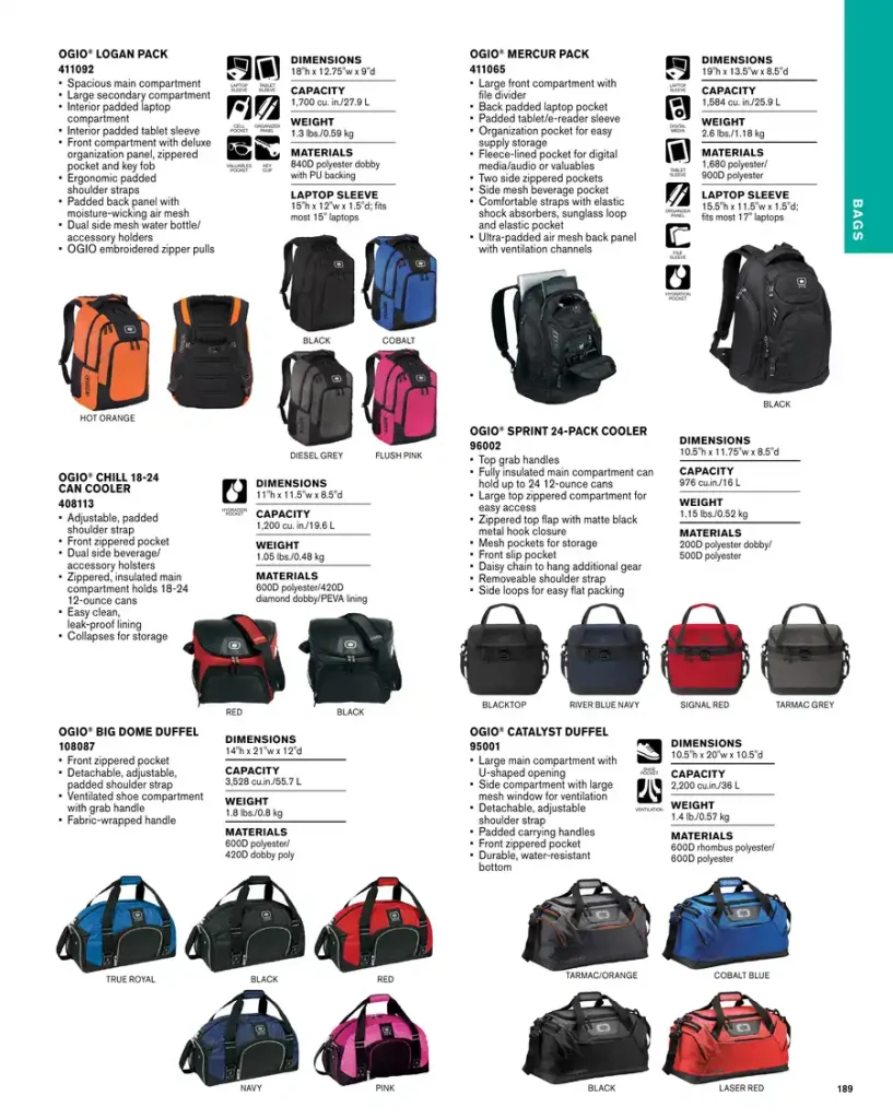 Essentials OGIO Metro Ballistic & Stratagem Packs