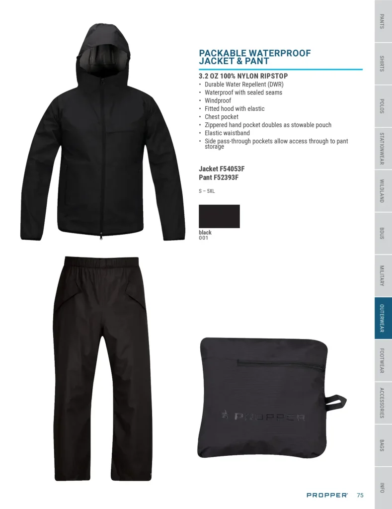 Propper Outerwear – catalog page 75