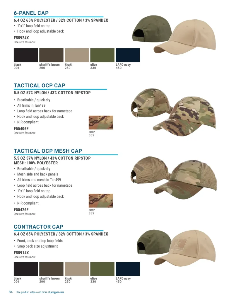 Propper Accessories – catalog page 84