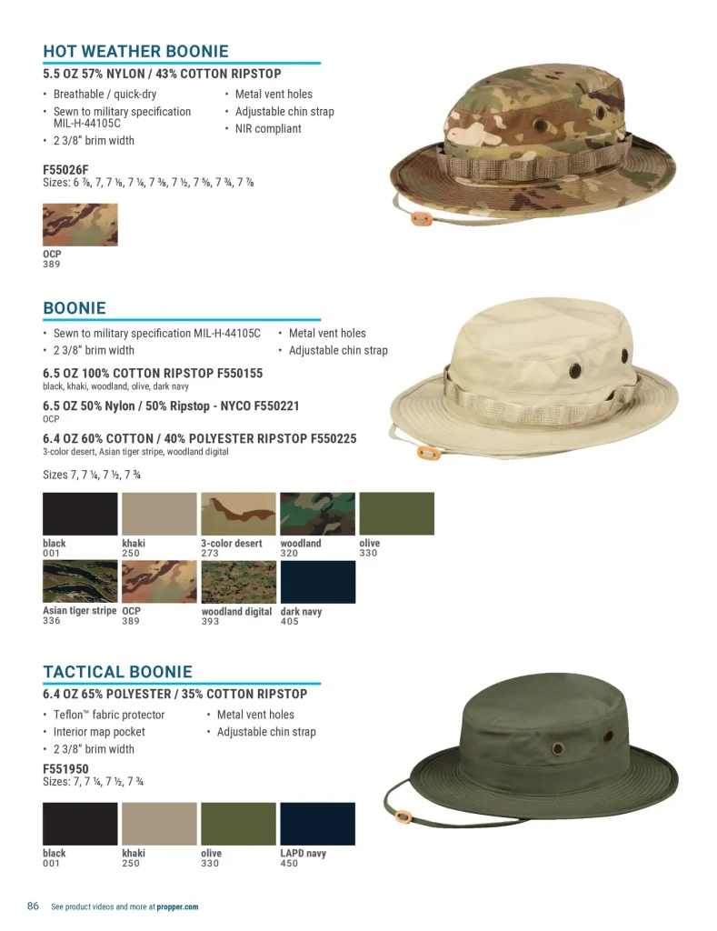 Propper Accessories – catalog page 86