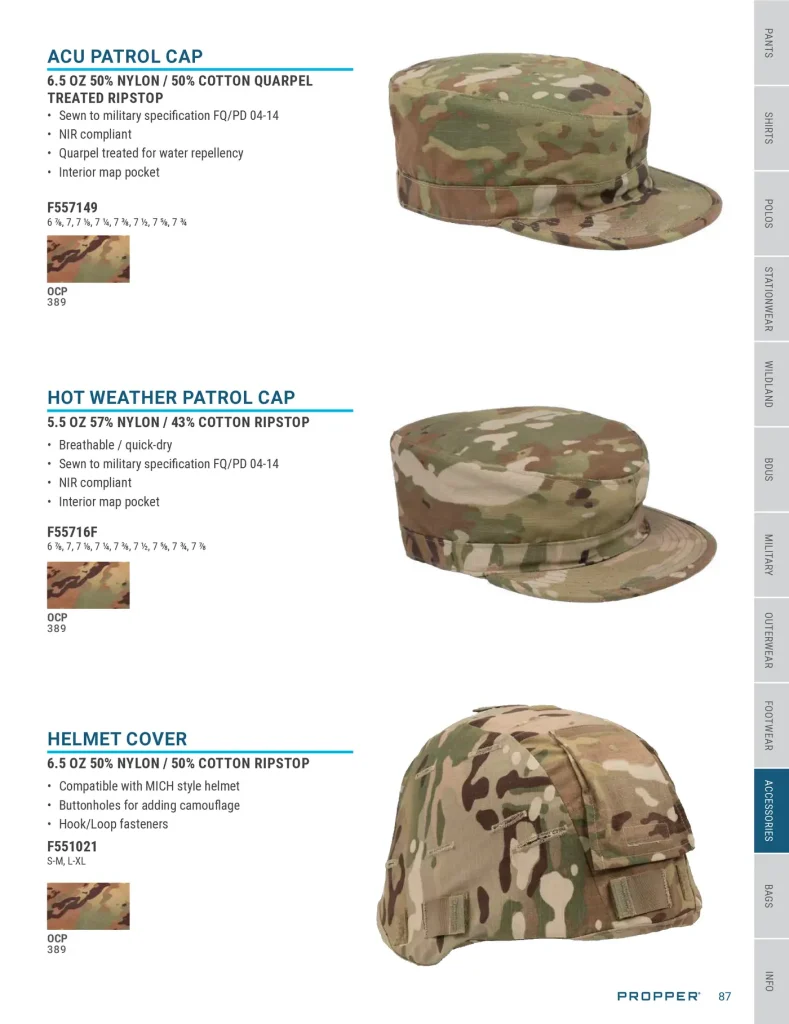 Propper Accessories – catalog page 87