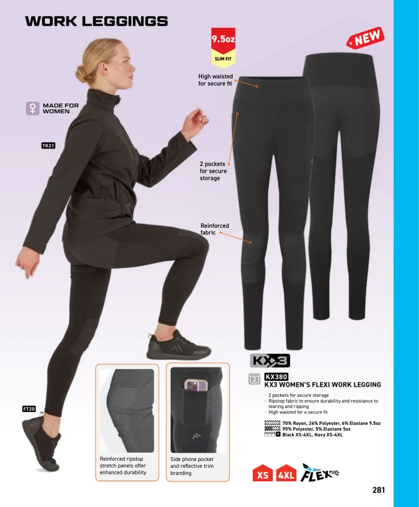Portwest KX3 Women’s Flexi Work Legging – SKU KX380