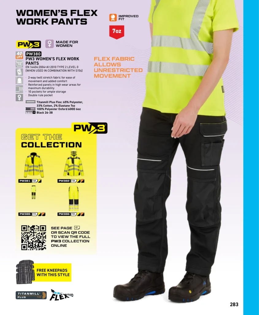 Portwest PW3 Women’s Flex Work Pants – SKU PW380