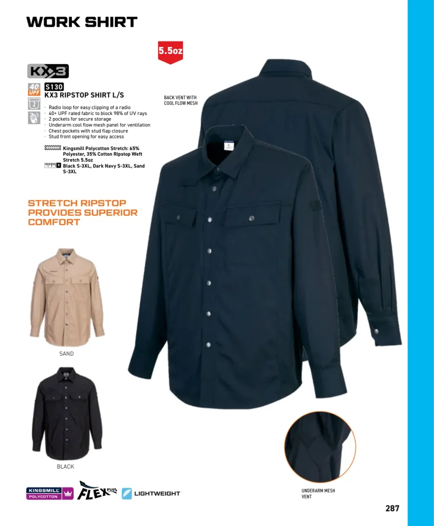 Portwest KX3 Ripstop Shirt – SKU S130
